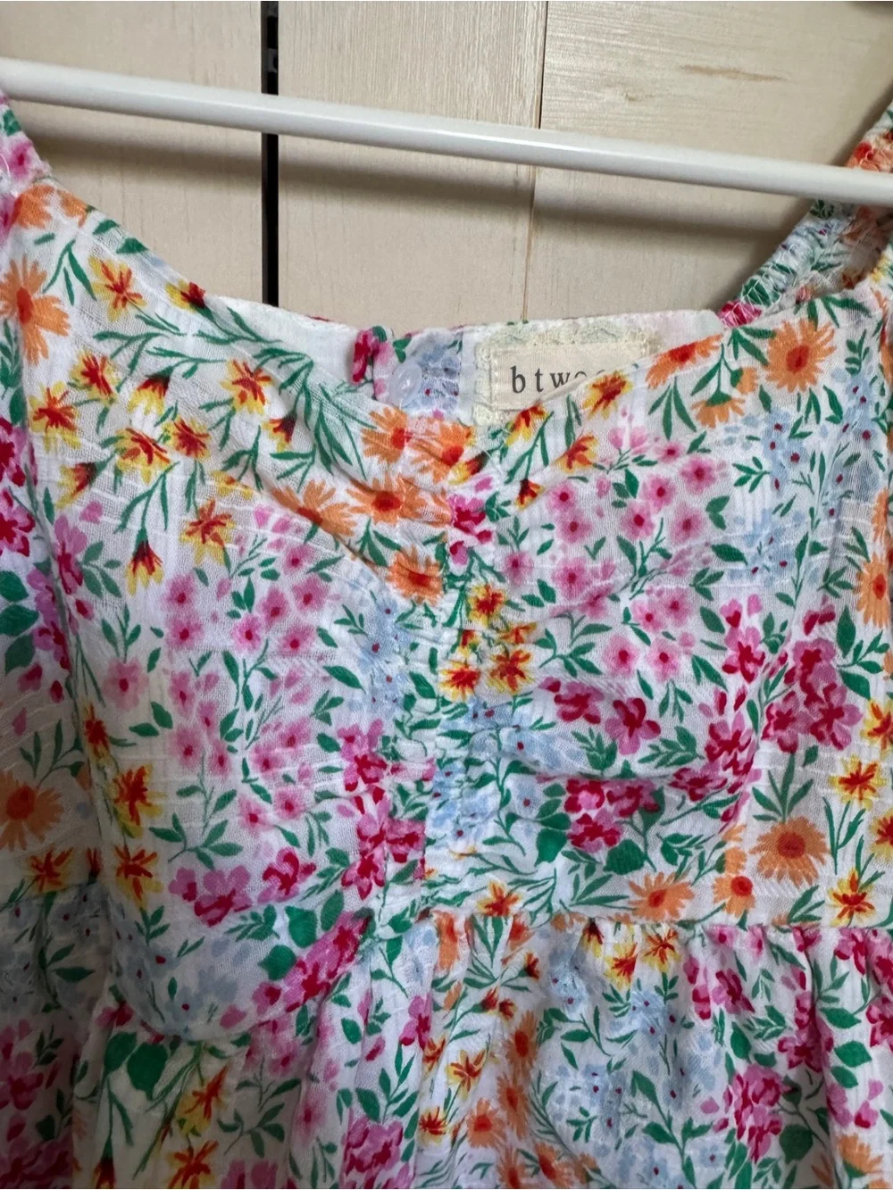 Beautiful BTween Floral Shirt Puff Sleeves